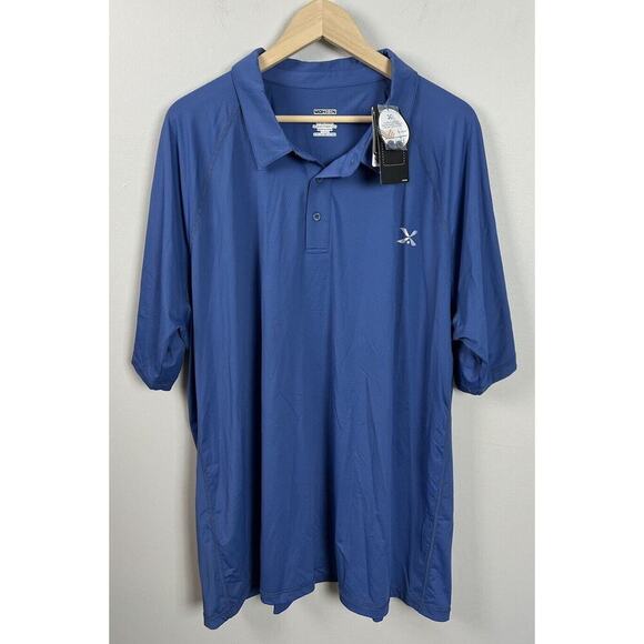 NWT Moheen Cool Dri Polo Shirt Blue Plus Size 3XL UPF50+ Outdoor Golf Men’s - Picture 1 of 6